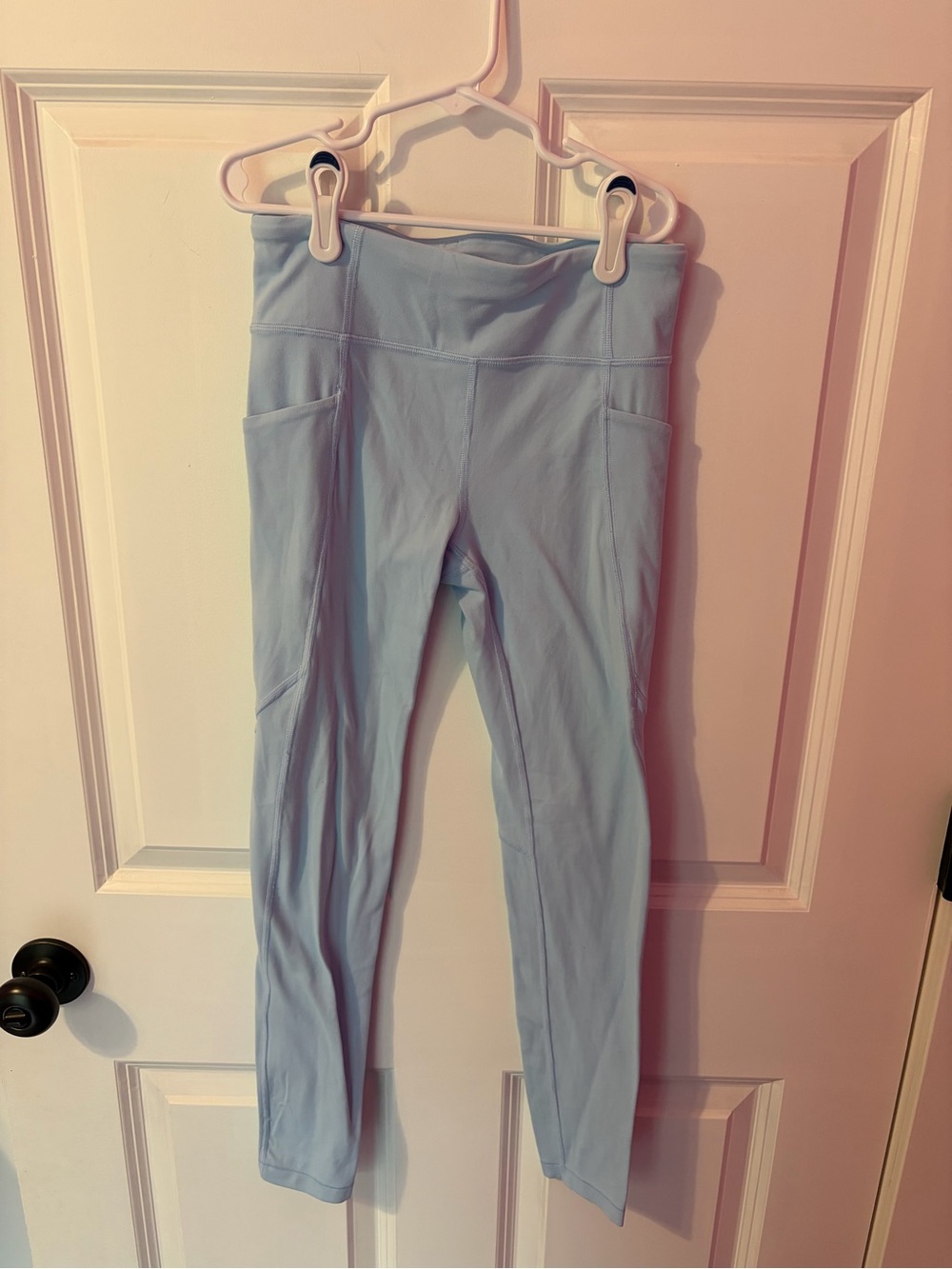 Light Blue High-Waist Athletic Leggings